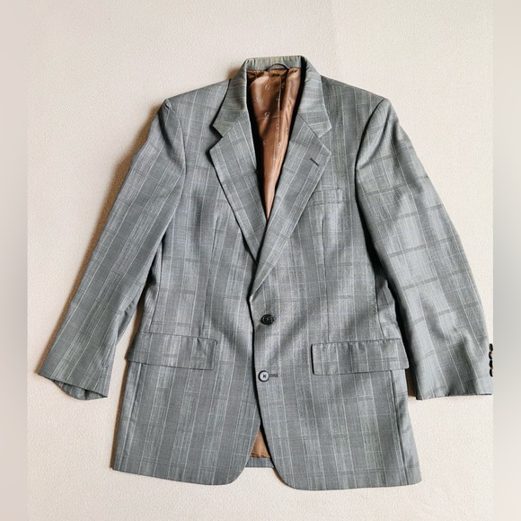 Christian Dior Le Monsieur Sportcoat Grey Plaid Men’s Blazer Size 40